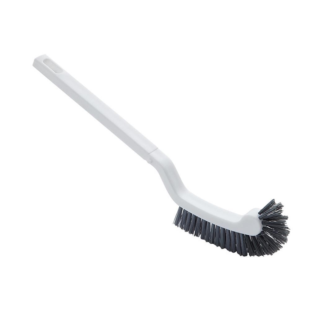 Semicircular Plastic Toilet Cleaning Brush Corner Rim Cleaner Bent Bowl Handle