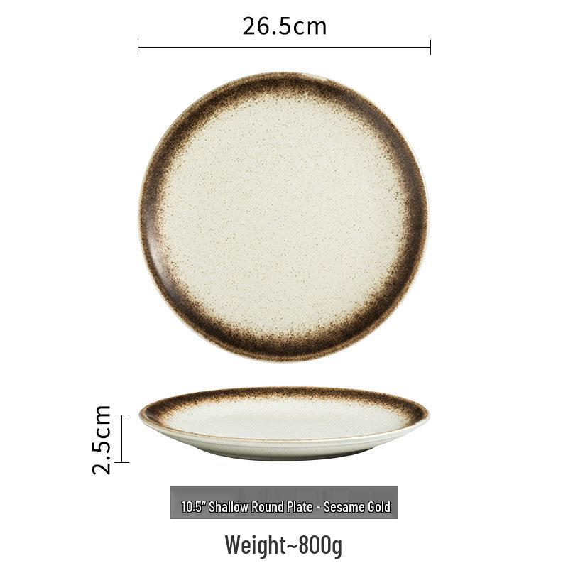 12-inch Japanese Style Round Dinner and Salad Plate