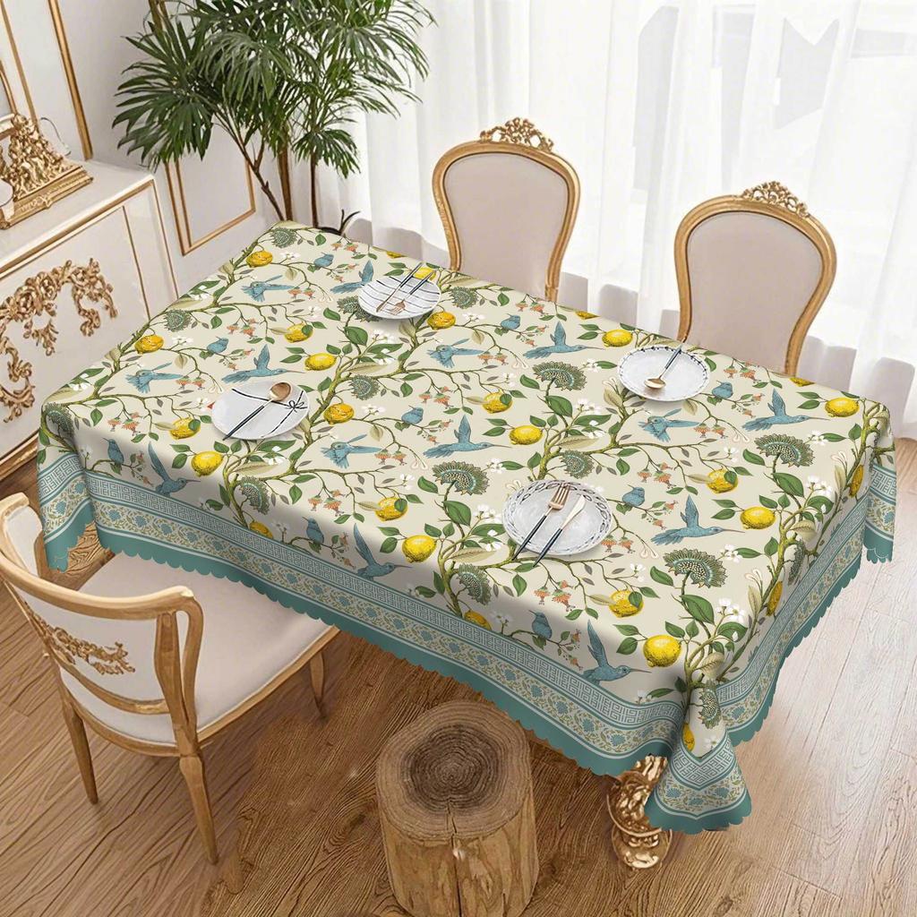 Spring/Summer Pastoral, Square/Round Table Cloths, Floral Patterns, Table Decorative Cloths Rose Vines
