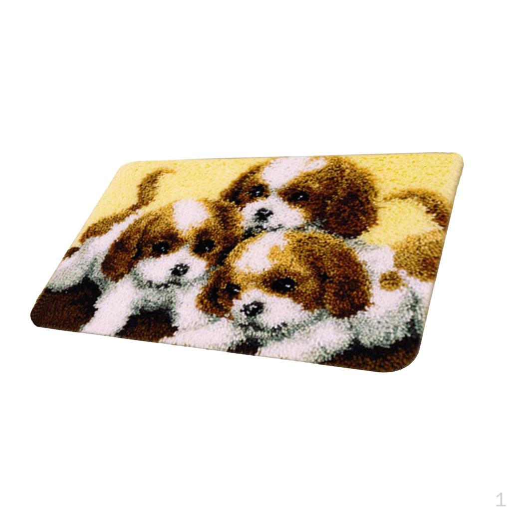 

1 Set Latch Hook Rug Kits Embroidery Carpet Mat Package For Adults Children ZD002