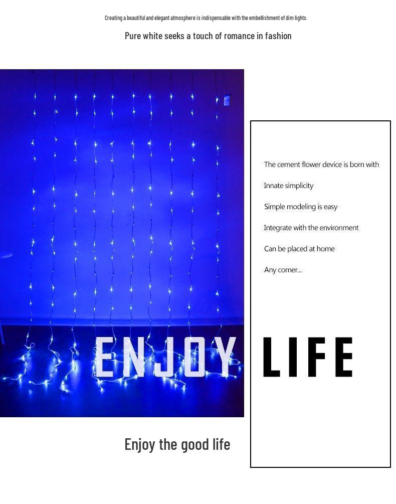 Waterfall LED String Lights: Outdoor Waterproof Marquee for Festivals, Hotels, and Camping