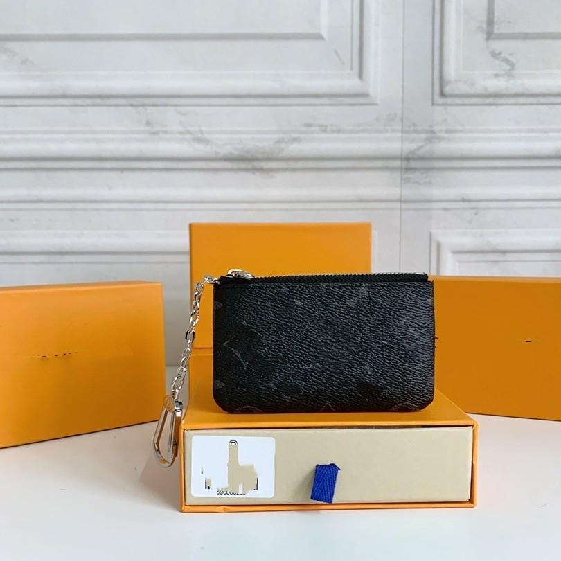 Lyxig Trendig Plånbok med Dragkedja: Korthållare och myntplånbok i läder med nyckelfodral och elegant blommönster