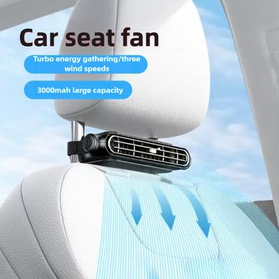 Car Headrest Cooling Air Fan 3 Speeds Adjustable Car Seat Headrest Fan USB Powered Seat Cooling Fan Summer Accessories