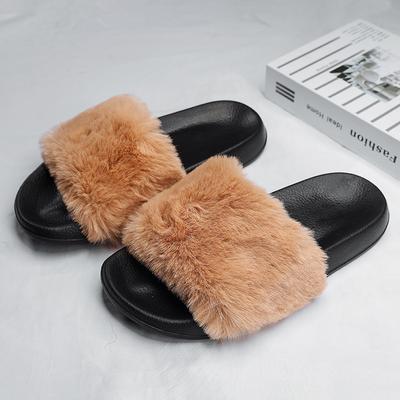 Winter Plus Size Anti Slip Wear-resistant Velvet Warm Cotton Slippers Hairy Cotton Shoes, Women's Shoes