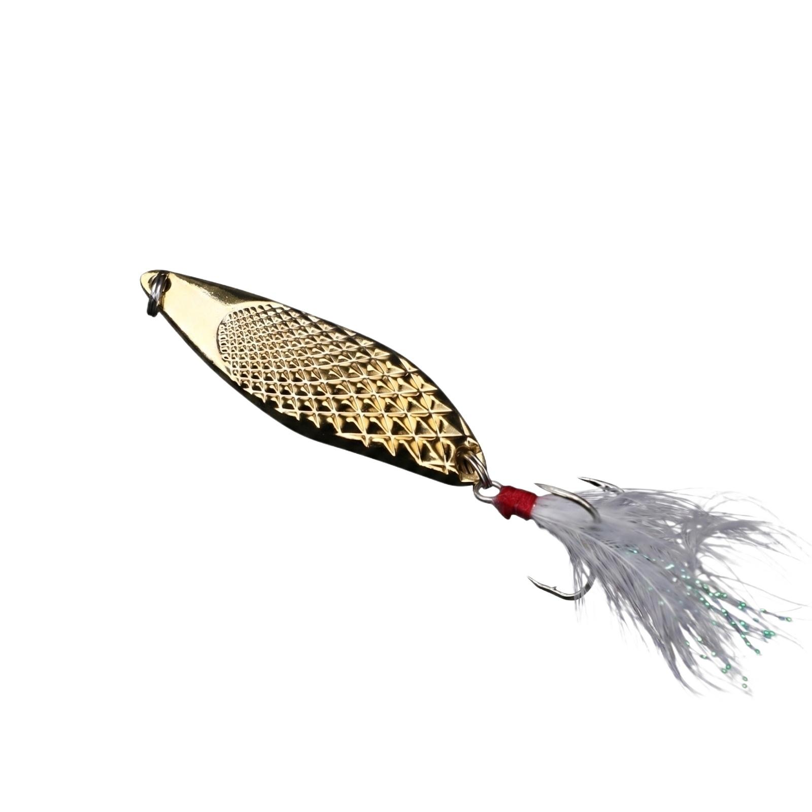 Curved Leech Spoon With Blood Hook Metal one size золотой