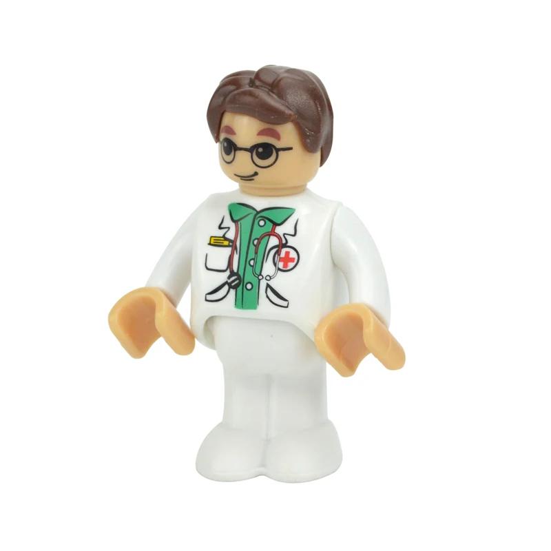 Tutti i Tipi di Personaggi Bambolotti Uomini Piccoli Accessori Ferrovia in Legno Famiglia Lavoratore Polizia Medico Figure Adatto Per Biro Giocattoli in Legno