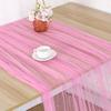Faux Pearl Table Runner Tulle 118 X 28 Inch Sheer Gauze Fabric for Wedding Birthday Party Baby Shower Anniversary Dining Table Decor