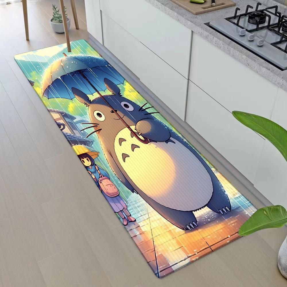 Tapis de Porte d'Entrée Anime Pour Totoros Tapis de Cuisine Antidérapant Tapis de Salon Tapis de Balcon Salle de Bain Tapis de Sol Tapis
