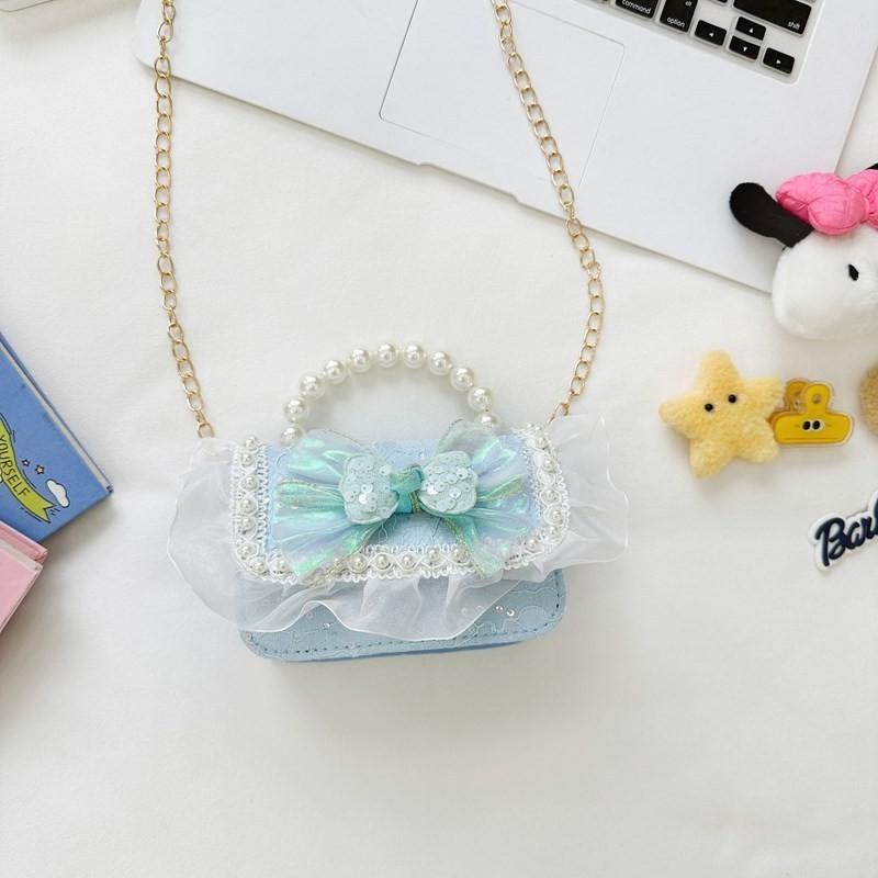 Fashionable Mini Shoulder Bag For Kids With Cute Bow Design And Trendy Chain Strap