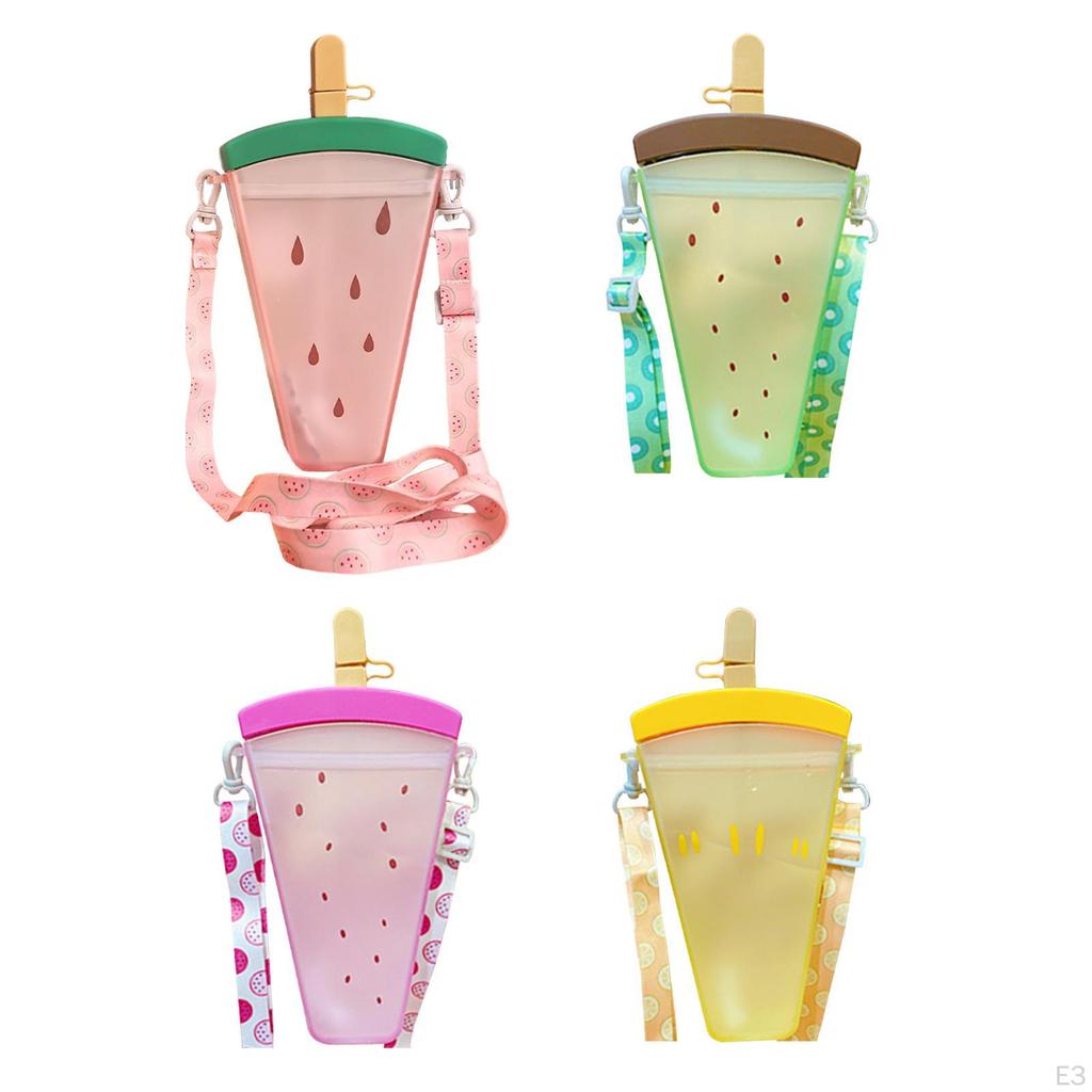 Creative 500ml Water Bottle with Straw for Outdoor Activities
