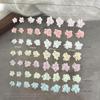 Size Mixed 3D Irregular Soft Flowers Resin Nail Charms Colorful Flower Nail Art Decorations Nail Ornaments Manicure Crafts