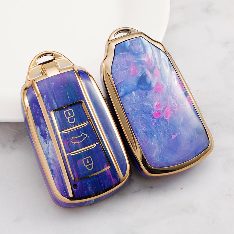 Compatible Key Cover for Dongfeng Fengxing Jingyi S50 21, T5, M7 Lingzhi, M5EV Gem Pattern