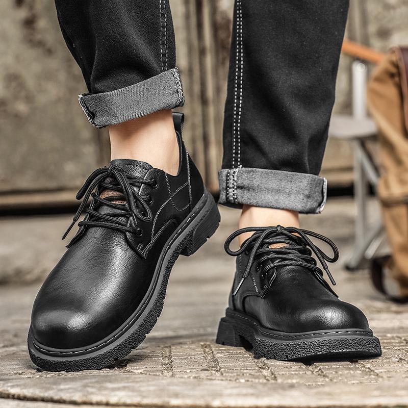 Topánky v britskom štýle Jeseň/Zima Pánske topánky z pravej kože Pánske čižmy Pánske topánky Oxford Topánky Derby Pánske brogues topánky