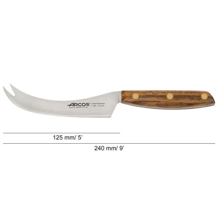Couteau à Fromage - ARCOS - Nordika - Lame Acier Inoxydable Nitrum® - Manche Bois Ovengkol - 125 mm