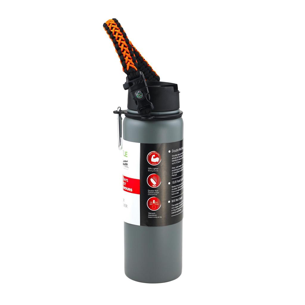 American-Style Large Capacity Stainless Steel Thermos - Portable Outdoor Sports Water Bottle