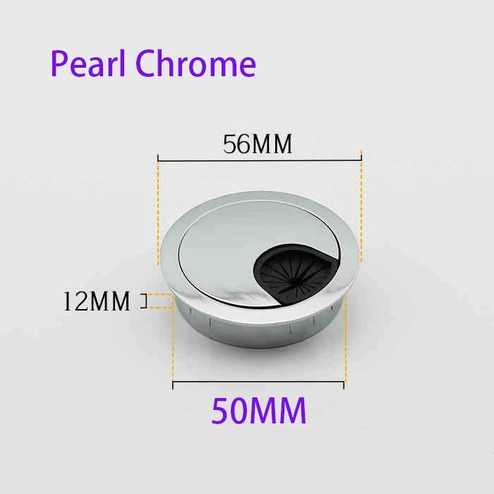 1/2/4/8Pcs 50/53/60/80mm Zinc Alloy Desktop Cable Hole Cover Protective Ring PC Desktop Circular Cable Protective Ring Bracket