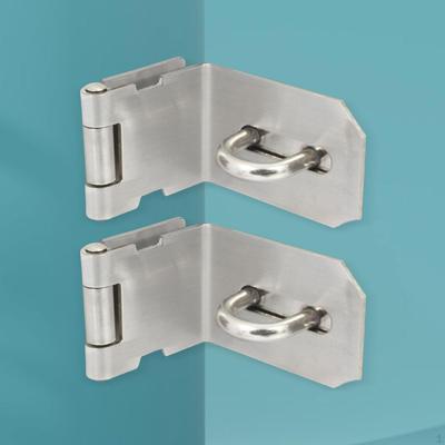 2x Padlock Hasp Latches Gate Locks Zinc Alloy Safe Heavy Duty Locking Clasp for Door
