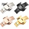 Watch Band Buckle Solid Universal Good Hardness Stainless Steel Clasp for Daily Wear Double Push Button