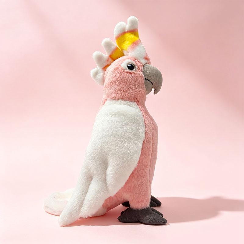 Pink Macaw Parrot Plush Toy - Realistic Small Bird Doll for Children