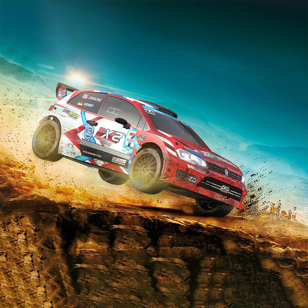 New 1/12 ZD RX12 RC Rally Car High-Speed Brushless Four-Wheel Drive Racing Car 6-Channel Electric Remote Control Car Toy Gift