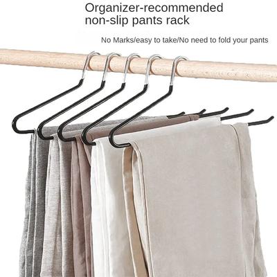 10 Stück Schrankhosenbügel, Metall Offen Nicht Rutschend Stoffhosen Hosen Handtuchhalter, Schrankorganisatoren, Kleideraufbewahrungszubehör