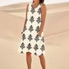 Women's Casual Summer Floral Print Sleeveless Pocket Dress