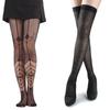 Spider Web Patterned Tights Women Black See Through Mesh Pantyhose Stockings