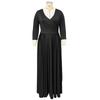 Elegantes Übergrößen V-Ausschnitt Einfarbig Sexy Hochzeitslanges Kleid für Frauen