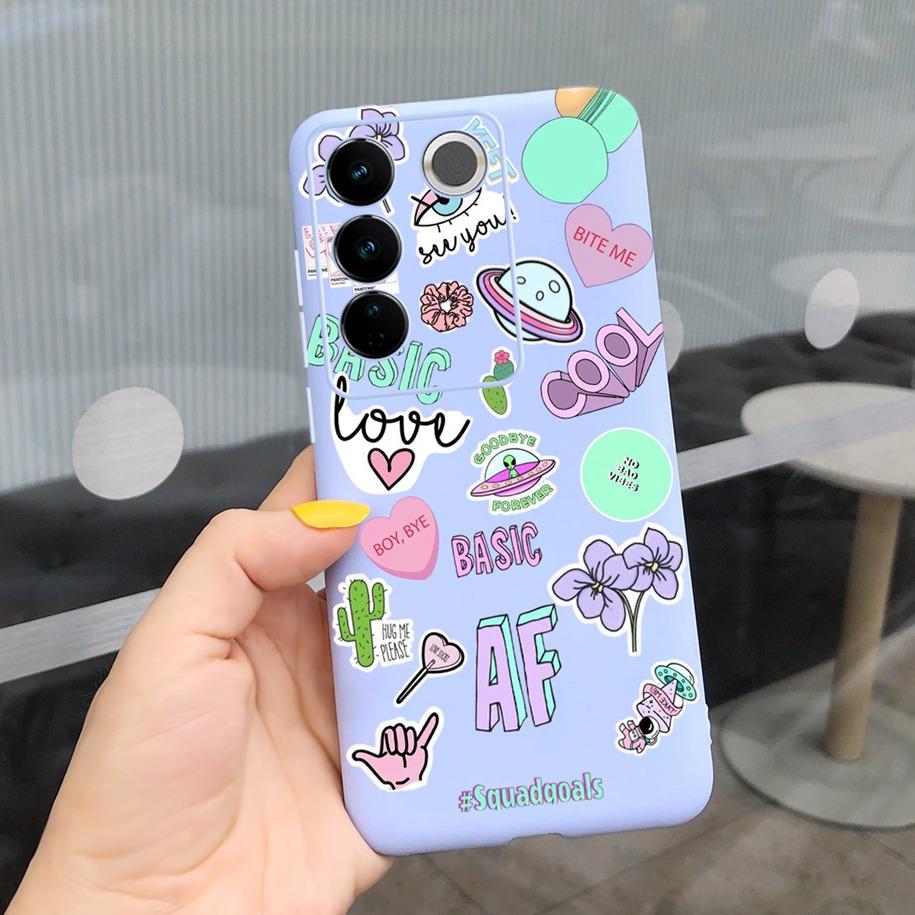 For Vivo V27 Pro Case Vivo V27e Back Cover Fashion Candy Color Painted Funda For Vivo V27 5G V 27e V27Pro V2237 V2230 Soft Shell