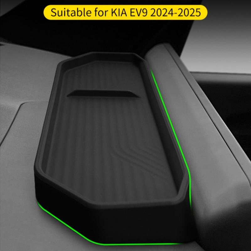 Cup Mat Central Control Armrest Silicone LHD/RHD Wireless Charger Mat For KIA EV6/EV9 2024-2025 Rear Screen Storage Box