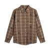 Li Ning Basketball Series Fan Wu Series Full Print Checkered Single Row Button Down Short Cotton Jacket Men Jackets Brown AJMU127-3