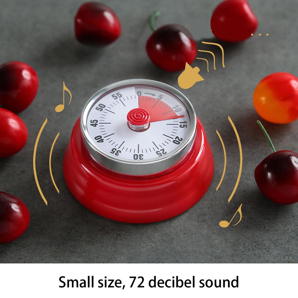 70dB Kitchen Timer Portable Multifunctional Wall Mount Stainless Steel Retro Magnetic Kitchen Timer Reminder