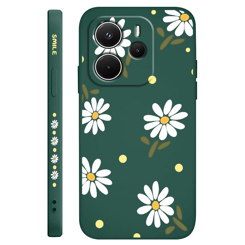 

Elegant Daisy Phone Case For Xiaomi Redmi Note 14 13 12 12S 11 11S 10 10S 9 9S 15 14C Pro Plus 4G 5G Liquid Silicone Cover Redmi Note14 4G