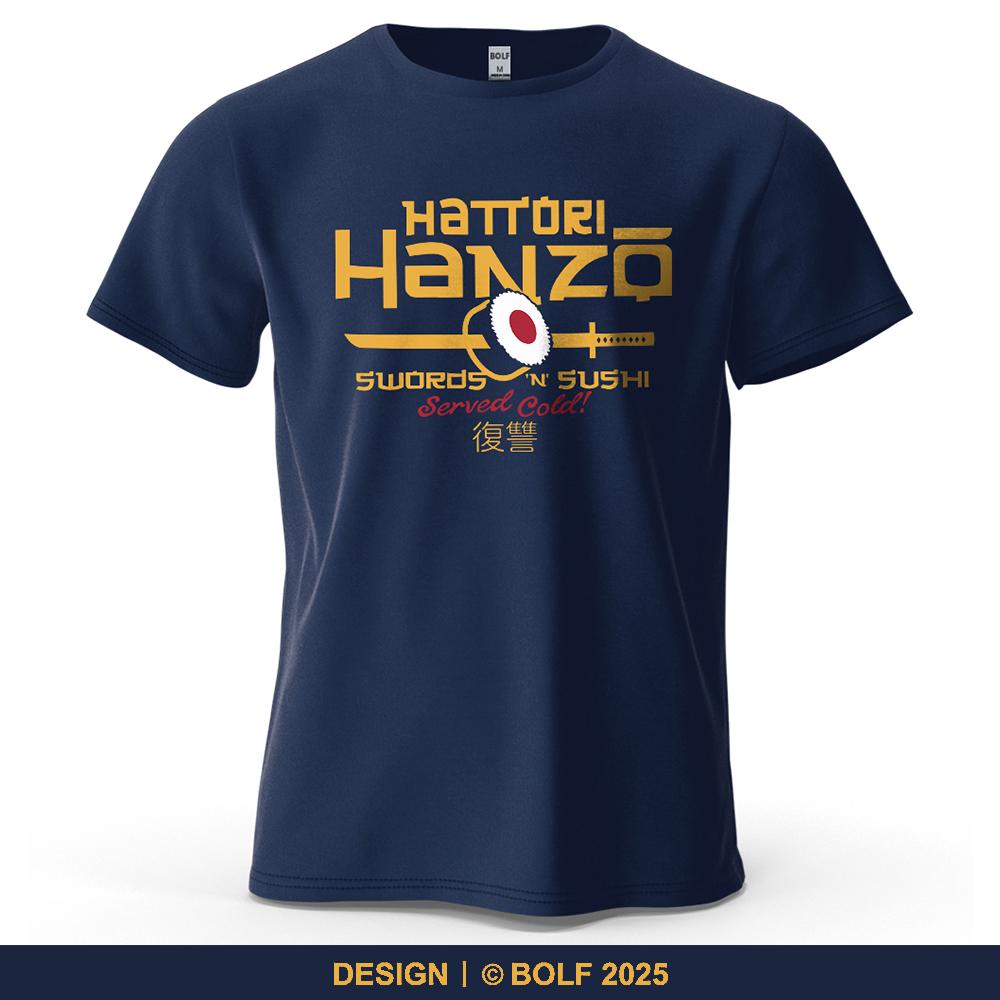

Hattori Hanzo Printed Mens TShirt 100 Cotton Oversized Anime Fashion Graphic Tees for Women Tops Streetwear Cultural Apparel S