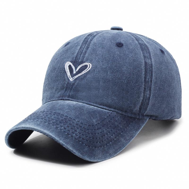 New Washed and Old Love Cap Women's Summer Black and Gray Sunscreen Baseball Cap Spring and Autumn Hat Men's