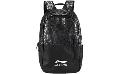 Li Ning Fabric Tennis Bag, Sports Bag, Badminton Bag, Backpack Unisex Black Silver ABSQ388-1