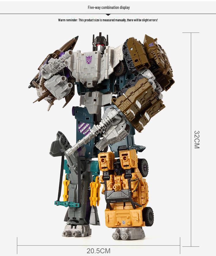 Transforming Devastator Predaking 5-in-1 Toy Robot Action Figure for Kids