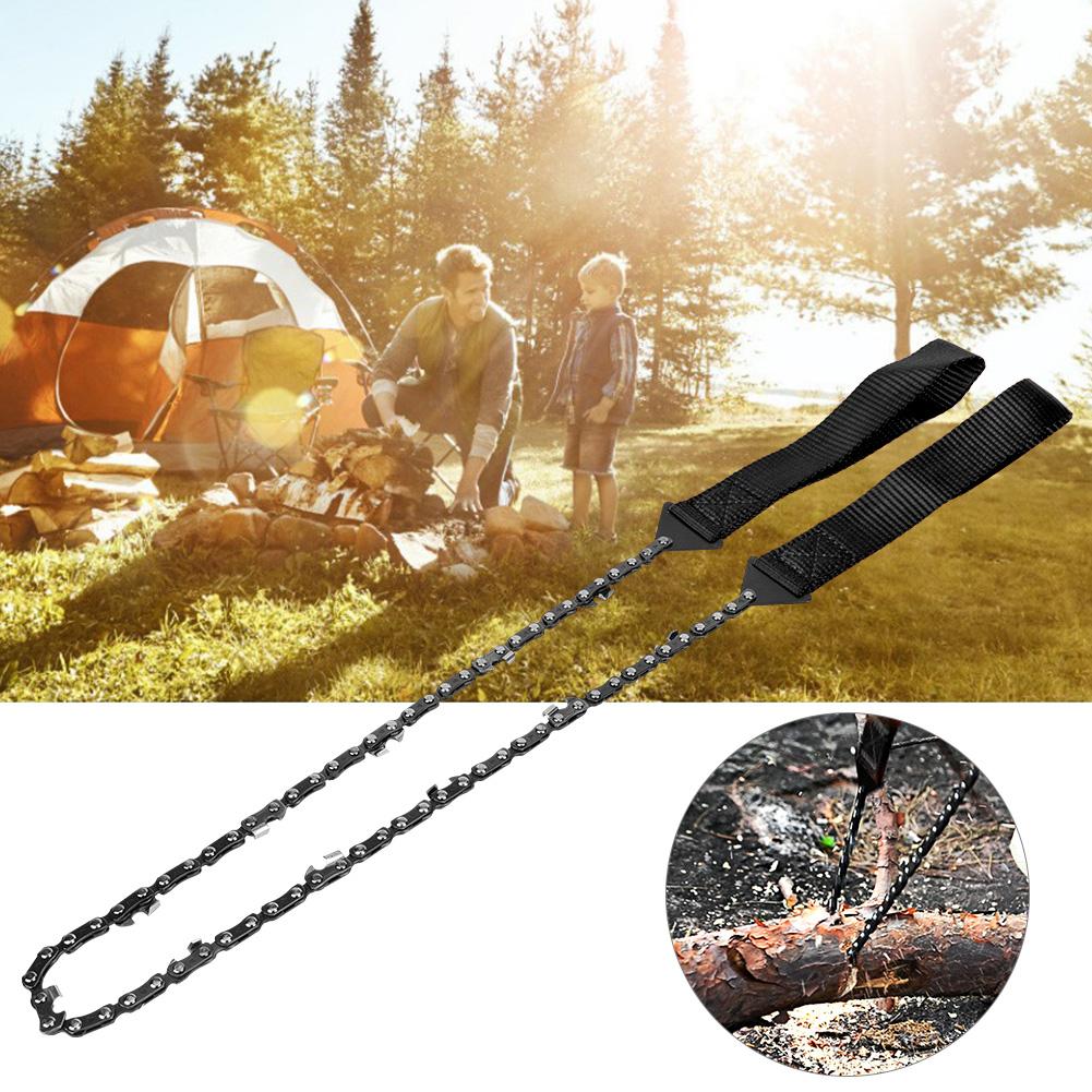 Outdoor Manual Manganese Steel Wire   Chain Saw Emergency Survival Tool 11 Cutter (Orange)