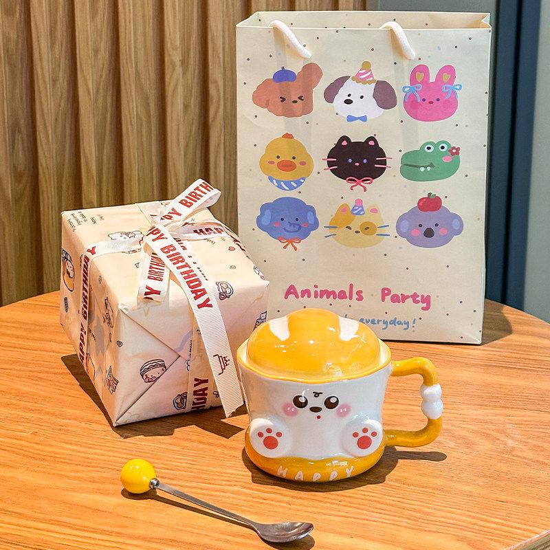 Cute Bread Ceramic Mug: Practical Souvenir for Boys & Girls with Creative Gift Box