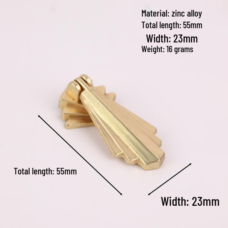 Gold Chinese Style Hidden Ring Handle - Brushed Copper Wardrobe Zinc Alloy