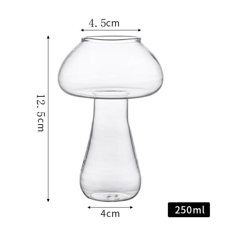 

Creative Cocktails Glasses Mushroom Cup,Wine glass,Glass Goblet Drink Cup,Clear Drink Cup,Fun Martini Glasses for Bar&Home 201-300ml