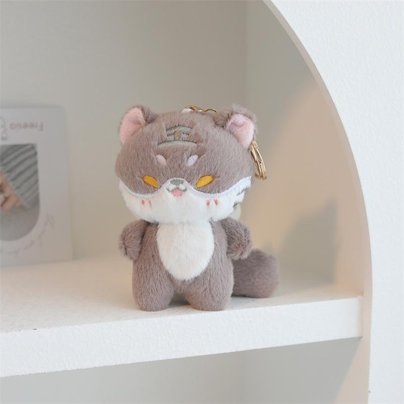 Kawaii Magic Starry Wings Sheep Plushie Colour Wolf Dog Puppy Plushie Pendant Tiger Fox Cat Panda Lamb Small Plush Toy Keychain