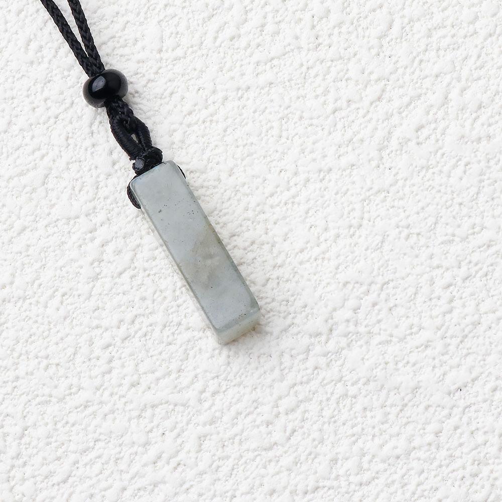 1PC Natural Stone Amethyst Rectangular Pendant Charms DIY Necklace Jewelry Accessories