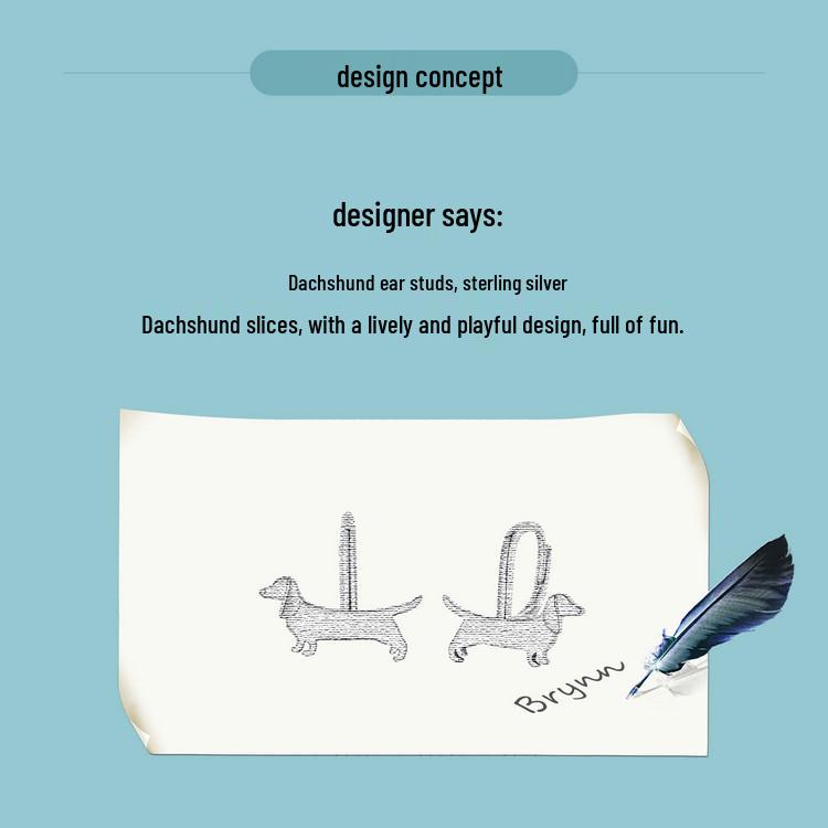 Yinziyun Dachshund Ear Cuffs: Cute S925 Sterling Silver Earrings for Women