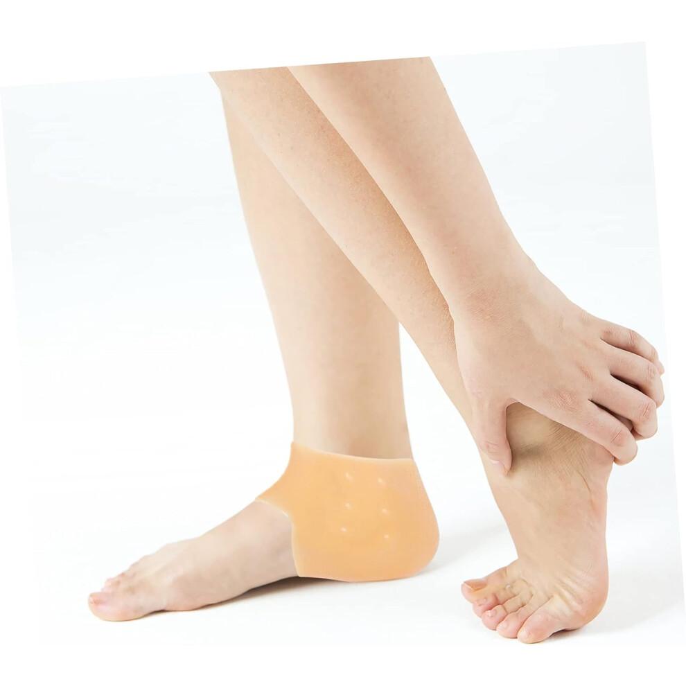 5 Pairs Silicone Heel Protectors Moisturizing Gel Socks for Dry Cracked Feet Pain Relief Support