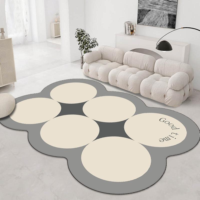 

WTEMPO Irregular Carpet Living Room Carpet Bedroom Quiet Floor Mat Bedside Carpet Non-slip 120 * 160cm