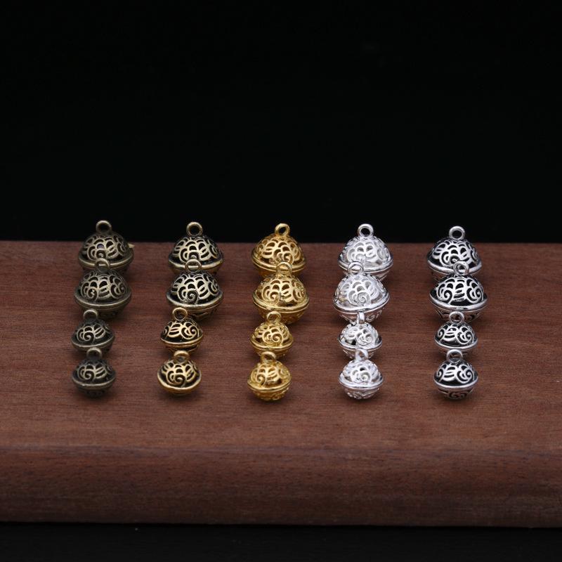 Antiker Stil Galvanisiertes Gold Palastglöckchen Klingelarmband DIY Schmuckzubehör