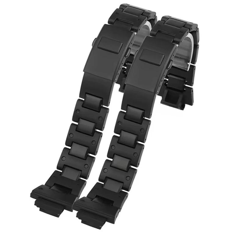 Modifiziertes Kunststoff-Stahl-Uhrenarmband für Casio DW6900 DW-6900 9600 DW5600 DW-5600 GW-M5610 GW-5000 Schwarzes Armband Uhrenarmbänder 16mm