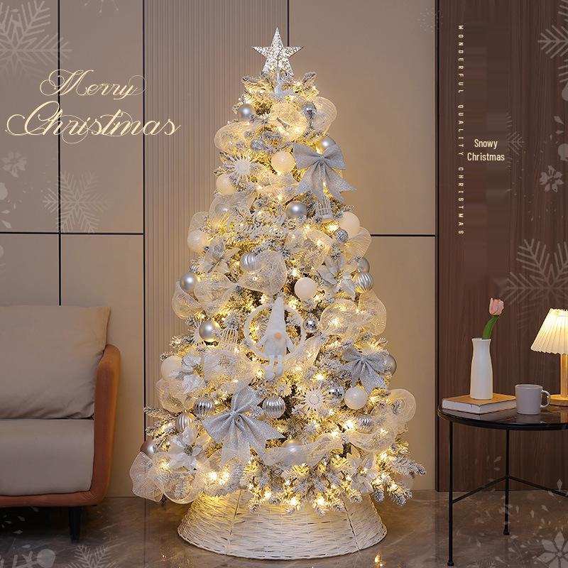 2024 DIY White Christmas Tree Ornaments Set for Home & Living Room Decoration
