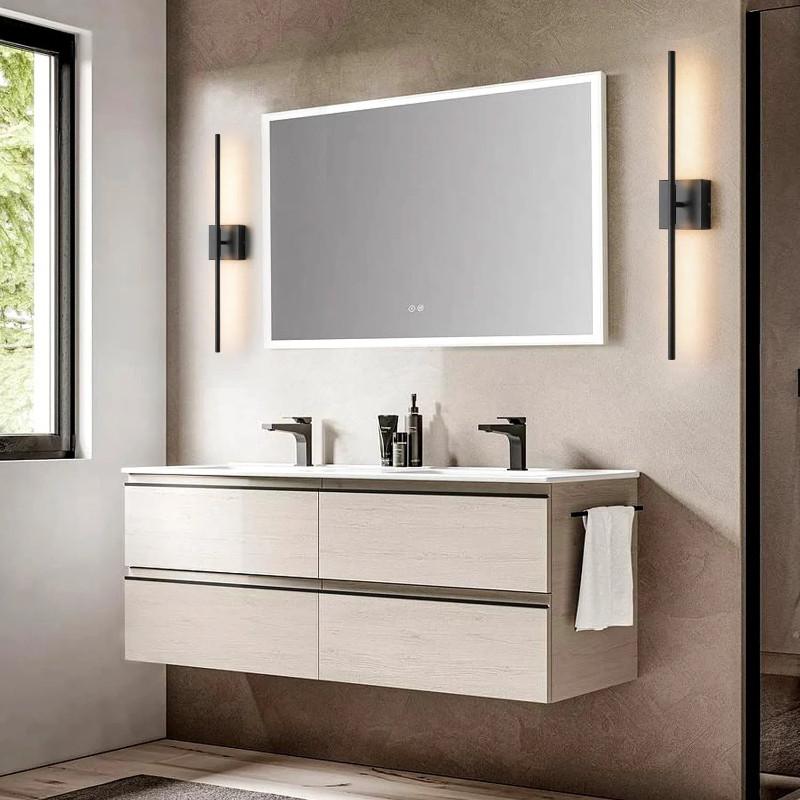Wall Mounted Light Sconce Touch Switch Black Bedroom Hallway Living Room Indoor Lighting Lamp Wireless Rechargeable LED